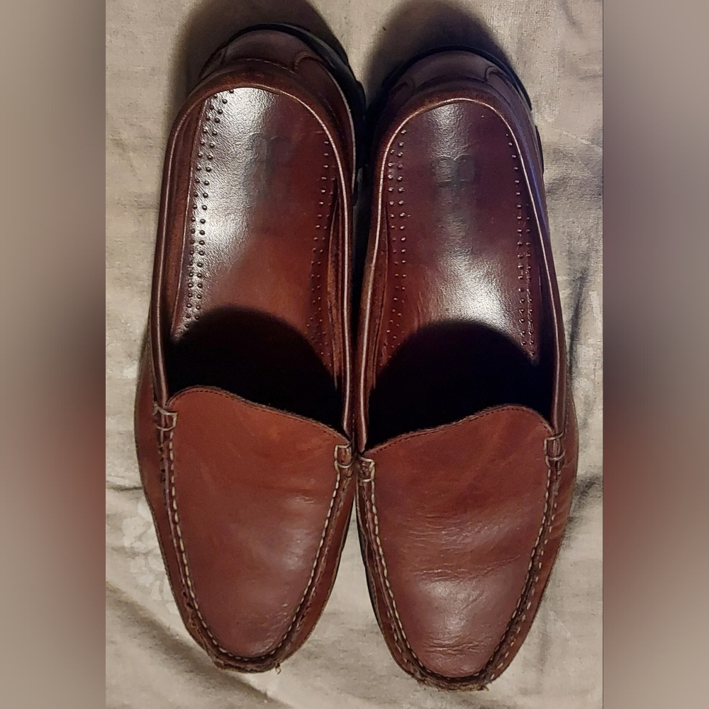 ALLEN EDMONDS BOULDER VENETIAN DRIVING MEN'S BROWN LEATHER LOAFERS SIZE 11 D - Picture 11 of 14
